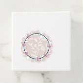 marineblauw roze vlinder flora bedankjes labels (In situ)