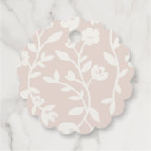 marineblauw roze vlinder flora bedankjes labels (Achterkant)