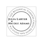 Marineblauw roze wild regenwoud Evergreen bruiloft Rubberstempel (Afrduk)