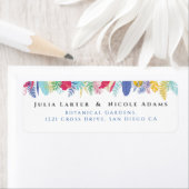 Marineblauw Roze Wilde Regenwoud Groene Huwelijksk Etiket (Insitu)