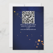 Marineblauw rozen met vuurwapens kaart (Achterkant)