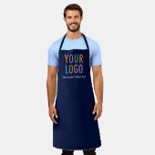 Marineblauw Schort Promotionele Custom Company Log (Gedragen)