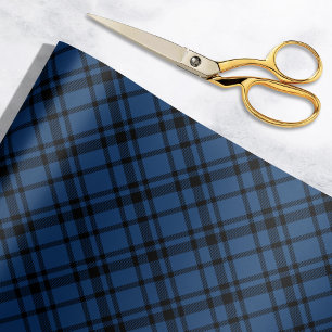 Marineblauw Schotse Tartan Plaid Vakantie Cadeaupapier