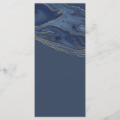 marineblauw simpele kerkbok romantisch elegant menu (Achterkant)