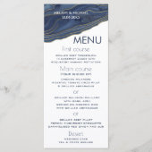 marineblauw simpele kerkbok romantisch elegant menu (Voorkant)