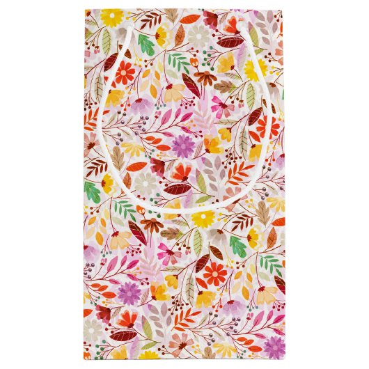 Marineblauw Sinaasappel Lente Tulp Bloemen Bruilof Klein Cadeauzakje (Achterkant)