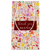 Marineblauw Sinaasappel Lente Tulp Bloemen Bruilof Klein Cadeauzakje (Voorkant)