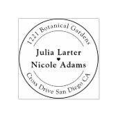 Marineblauw Sinaasappel Lente Tulp Bloemen Bruilof Rubberstempel (Afrduk)