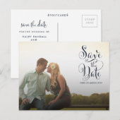 Marineblauw sparen de Aankondiging van de Briefkaart (Voorkant / Achterkant)