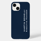 Marineblauw Speciale Unieke Moderne Executive Mana Case-Mate iPhone Case (Achterkant)