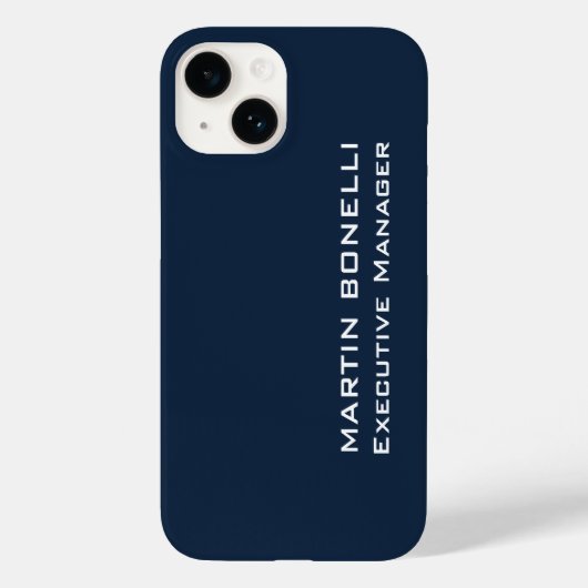 Marineblauw Speciale Unieke Moderne Executive Mana Case-Mate iPhone Case (Achterkant)