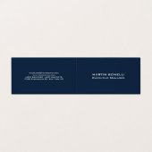 Marineblauw Speciale Unieke Moderne Executive Mana Visitekaartje (Buitenkant ongevouwen)