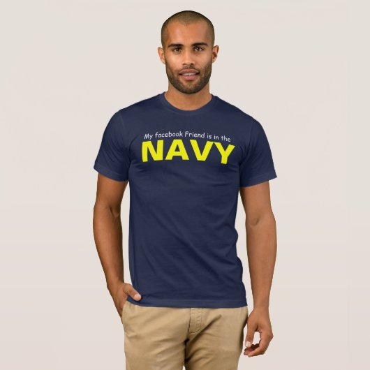Marineblauw T-shirt (Voorkant volledig)