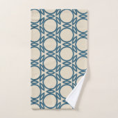 Marineblauw Taupe Geo Design Bad Handdoek (Handdoek)
