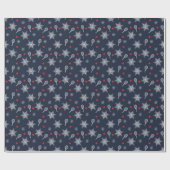 marineblauw 💙 tenniskerst cadeaupapier (Vlak)