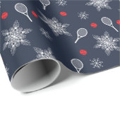 marineblauw 💙 tenniskerst cadeaupapier (Rol Hoek)