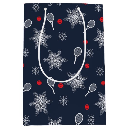 marineblauw 💙 tenniskerst  medium cadeauzakje (Voorkant)