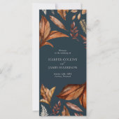 Marineblauw & Terracotta Huwelijksceremonie Progra (Voorkant)