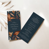 Marineblauw & Terracotta Huwelijksceremonie Progra