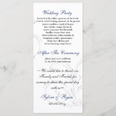 "marineblauw" Trouwprogramma Programmakaart (Achterkant)