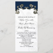 "marineblauw" Trouwprogramma Programmakaart (Voorkant)