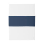 Marineblauw Uitnodigingen Wikkel (Achterkant Voorbeeld)