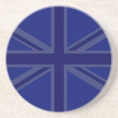 Marineblauw Union Jack decor Zandsteen Onderzetter (Voorkant)