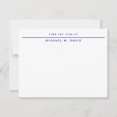 Marineblauw van het bureau van persoonlijke briefp notitiekaartje (Voorkant)