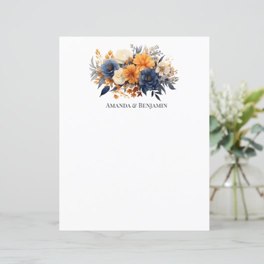 Marineblauw, Verbrand Sinaasappel & Champagne Bloe (Staand voorkant)