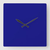 Marineblauw Vierkante Klok (Voorkant)