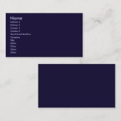 Marineblauw Visitekaartje (Voorkant / Achterkant)