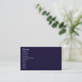 Marineblauw Visitekaartje (Staand voorkant)