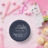 marineblauw Vlaams schoeisel voor bruiloft Papieren Kommen (Feest)