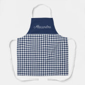  marineblauw volwassen gepersonaliseerd koken schort (Voorkant)