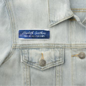 Marineblauw Vrouwelijk Hemels Persoonlijk ID Badge (In situ)