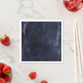 Marineblauw Waterverf Elegant Modern Bruiloft Servet (Insitu)