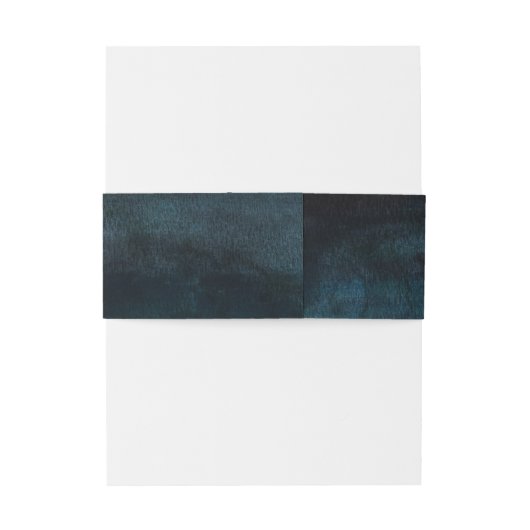 Marineblauw Waterverf & Gouden Bruiloft Monogram Uitnodigingen Wikkel (Achterkant Voorbeeld)