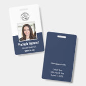 Marineblauw | Werknemer de Veiligheid van het Bedr Badge (Voor- en achterkant)