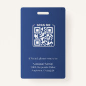 Marineblauw | Werknemer de Veiligheid van het Bedr Badge (Achterkant)