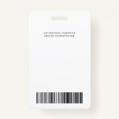 Marineblauw | | Werknemersfoto ID Bedrijfsbeveilig Badge (Achterkant)