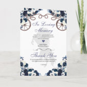 Marineblauw Western Charro Quinceañera Programma (Achterkant)