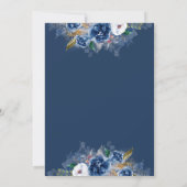 Marineblauw Western Quinceañera - 15e Verjaardag Kaart (Achterkant)