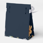 Marineblauw Wildflower bruiloft gunst box Bedankdoosjes (Achterkant)