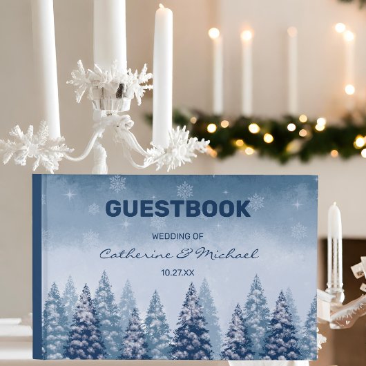 Marineblauw Winter Wonderland Denn Christmas Bruil Gastenboek