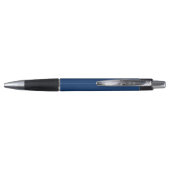 Marineblauw wit aangepast monogram naam minimalist pen (Achterkant)