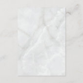Marineblauw wit marmer bruiloft Details Informatiekaartje (Achterkant)