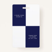 Marineblauw wit profiel fotobedrijf badge (Achterkant)