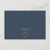 Marineblauw Wit QR Code Website Digitale RSVP Kaart (Achterkant)