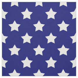 Marineblauw Wit Sterren Patroon Decoratief Textiel Stof