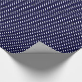 Marineblauw Wit Stippenpatroon Cadeaupapier (Hoek)